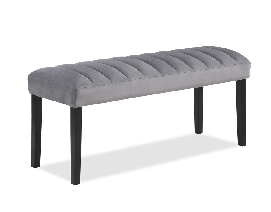 Pascal Light Gray Bench - Levi's Discount Furniture (Vineland, NJ)