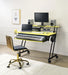 Suitor Yellow & Black Computer Desk - Levi's Discount Furniture (Vineland, NJ)