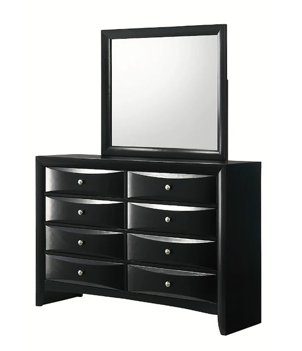 Crown Mark Furniture Fallon 8 Drawer Dresser in Black