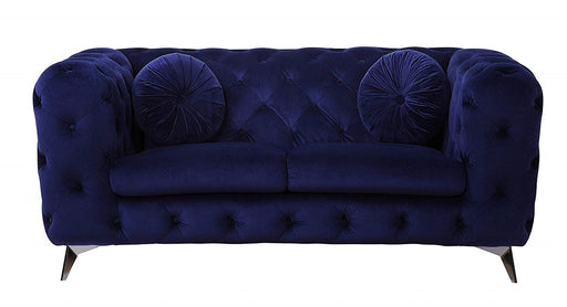 Acme Furniture Atronia Loveseat in Blue 54901 - Levi's Discount Furniture (Vineland, NJ)