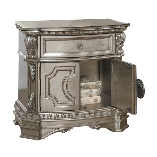 Northville Antique Silver Nightstand (WOOD TOP) - Levi's Discount Furniture (Vineland, NJ)