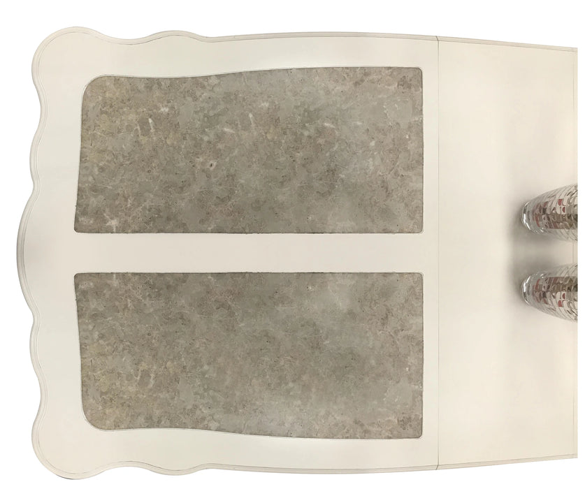 Chantelle Marble & Pearl White Dining Table - Levi's Discount Furniture (Vineland, NJ)