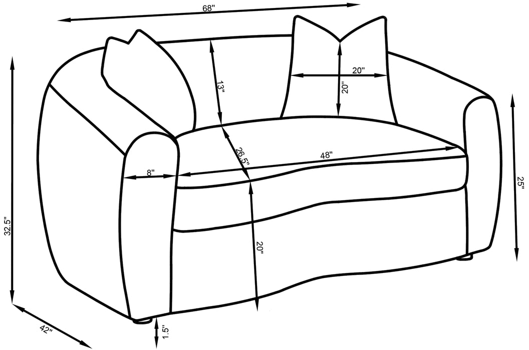 Isabella Loveseat - Levi's Discount Furniture (Vineland, NJ)