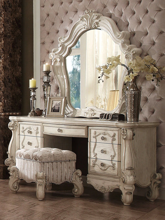 Versailles Bone White Vanity Desk - Levi's Discount Furniture (Vineland, NJ)