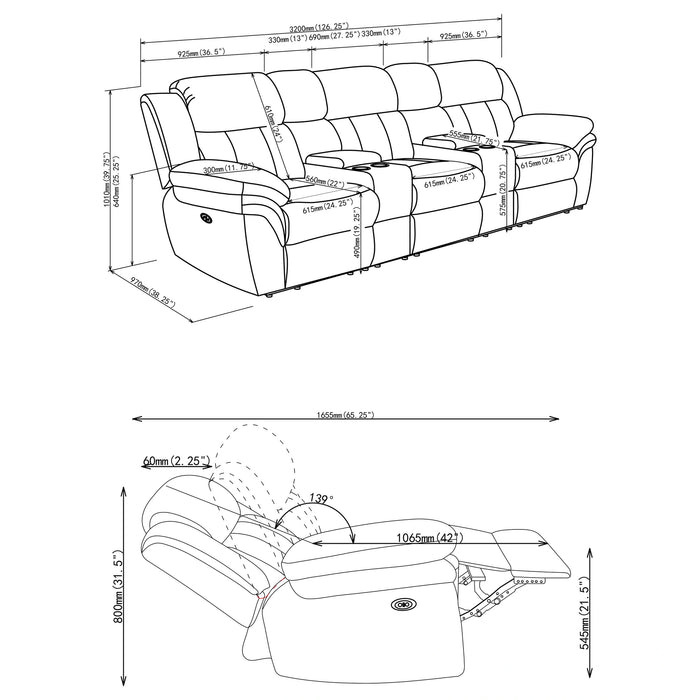 Bahrain Power Home Theater Seating - Levi's Discount Furniture (Vineland, NJ)