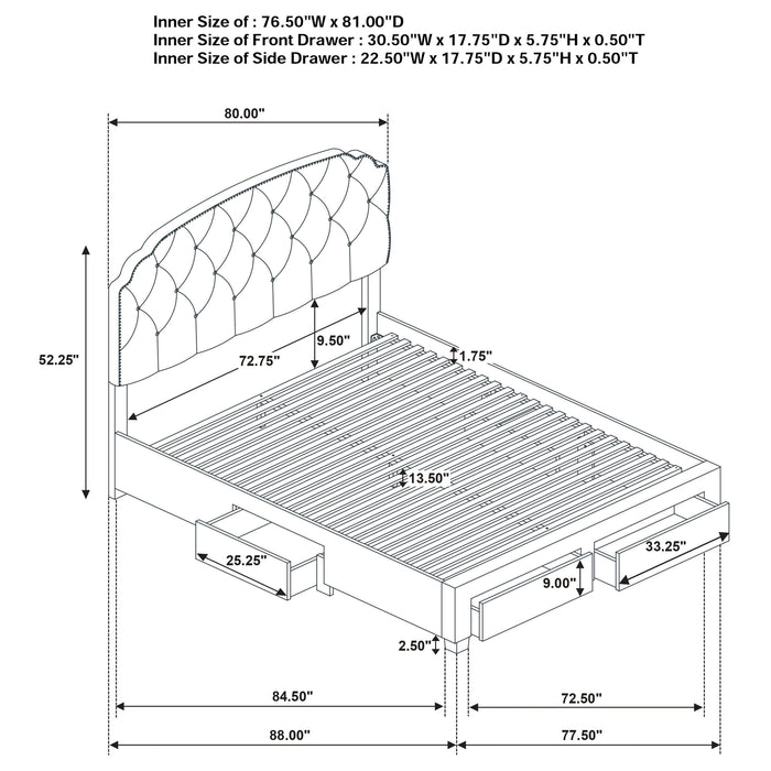Marianna Panel Platform Storage Bed - Levi's Discount Furniture (Vineland, NJ)