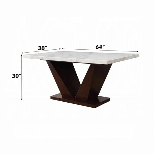 Forbes Dining Table With Marble Top - Levi's Discount Furniture (Vineland, NJ)