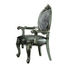 Versailles Silver PU & Antique Platinum Arm Chair - Levi's Discount Furniture (Vineland, NJ)