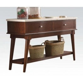 Acme Gasha Server in White/Walnut 72823 - Levi's Discount Furniture (Vineland, NJ)