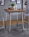 Acme Furniture Nadie Square Bar Table in Chrome and Oak 72595 - Levi's Discount Furniture (Vineland, NJ)