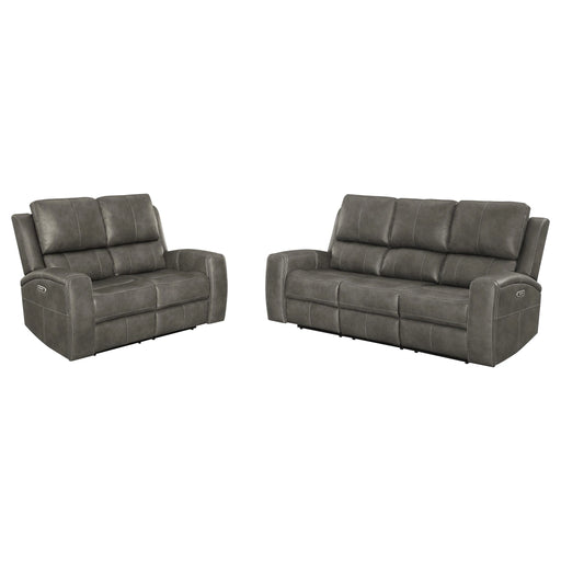 Brickston Triple Power Reclining Sofa Set - Levi's Discount Furniture (Vineland, NJ)