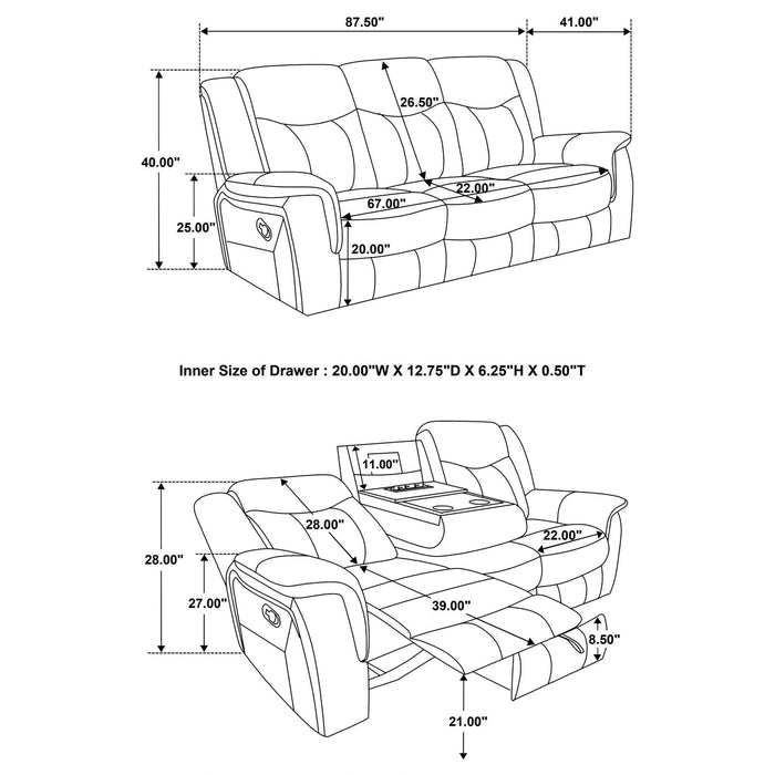 Conrad Reclining Sofa Set - Levi's Discount Furniture (Vineland, NJ)