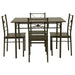 Anna 5-piece Rectangular Dining Set Dark Bronze image