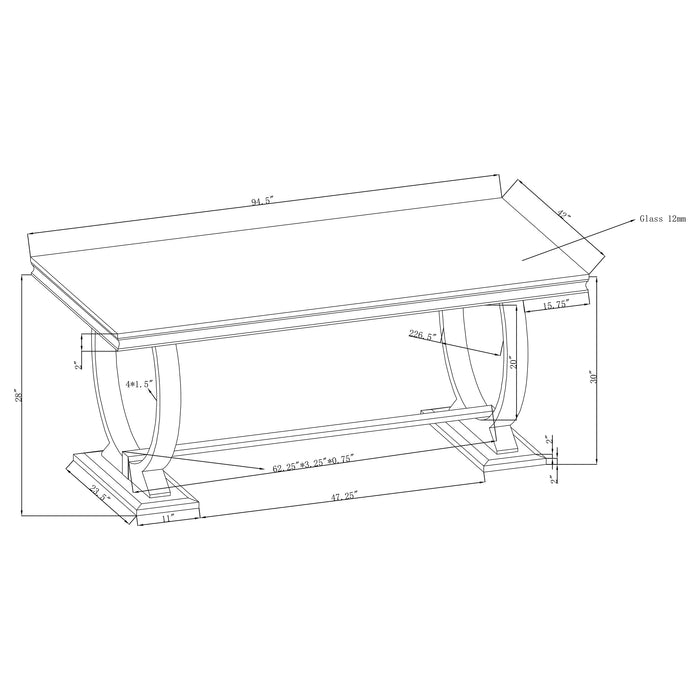 Antoine Dining Table - Levi's Discount Furniture (Vineland, NJ)