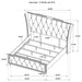 Lorient Wingback Bed with LED Lighting - Levi's Discount Furniture (Vineland, NJ)