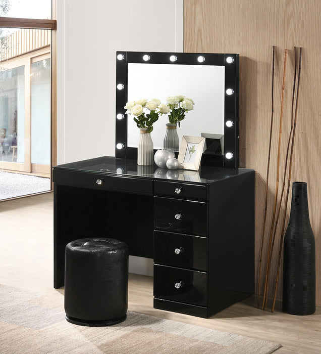 Crown Mark Furniture Avery Vanity in Black B4850BK image