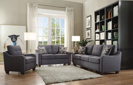 Cleavon II Gray Linen Sofa w/2 Pillows - Levi's Discount Furniture (Vineland, NJ)