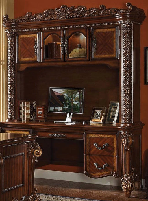 Acme Vendome Bookcase with Intricate Carving Design in Cherry 92128 - Levi's Discount Furniture (Vineland, NJ)