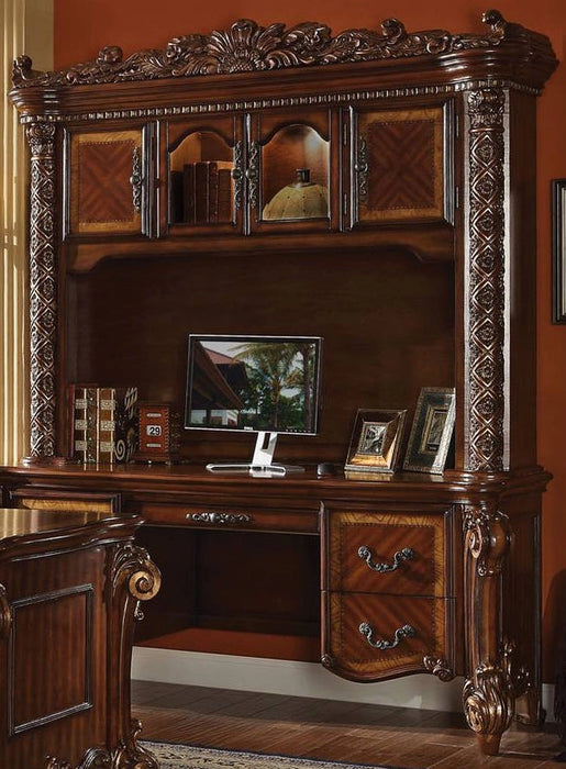 Acme Vendome Bookcase with Intricate Carving Design in Cherry 92128 - Levi's Discount Furniture (Vineland, NJ)