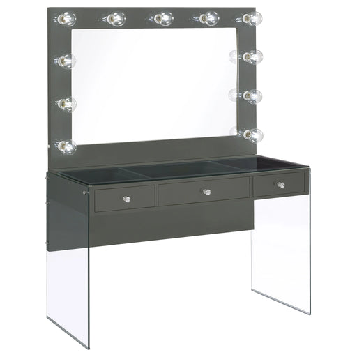 Afshan Makeup Vanity Table with LED Mirror - Levi's Discount Furniture (Vineland, NJ)