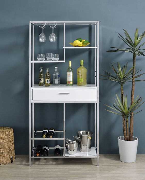 Figueroa Wine Cabinet with LED Lighting - Levi's Discount Furniture (Vineland, NJ)