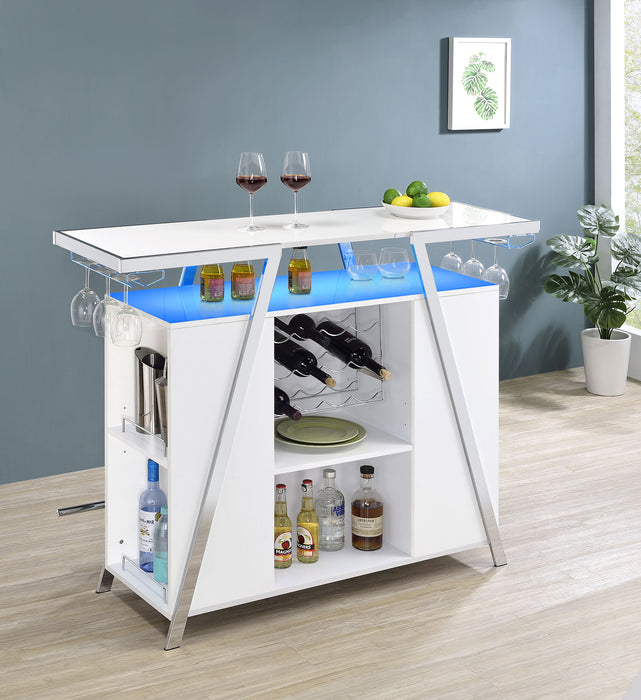 Araceli Home Bar with LED Lighting - Levi's Discount Furniture (Vineland, NJ)