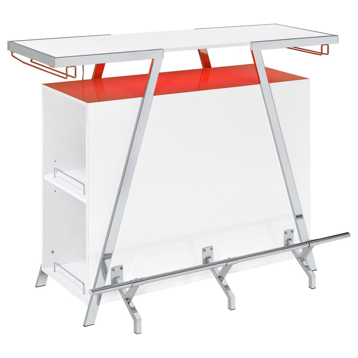 Araceli Home Bar with LED Lighting - Levi's Discount Furniture (Vineland, NJ)