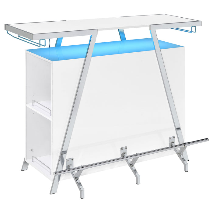 Araceli Home Bar with LED Lighting - Levi's Discount Furniture (Vineland, NJ)