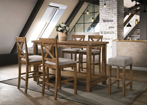 Martha II Weathered Oak Counter Height Table - Levi's Discount Furniture (Vineland, NJ)