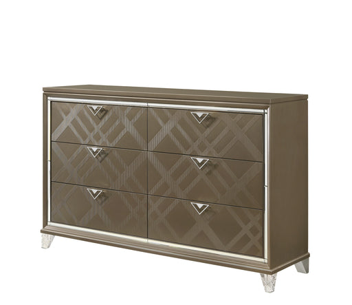 Skylar Dark Champagne Dresser - Levi's Discount Furniture (Vineland, NJ)
