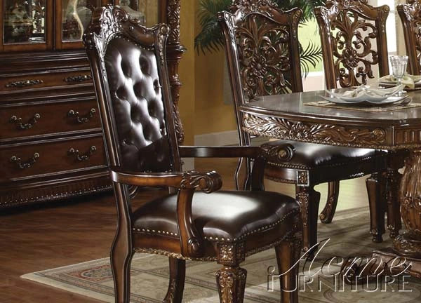 Acme Vendome Cherry Finish Arm Chair (Set of 2) 60004A - Levi's Discount Furniture (Vineland, NJ)