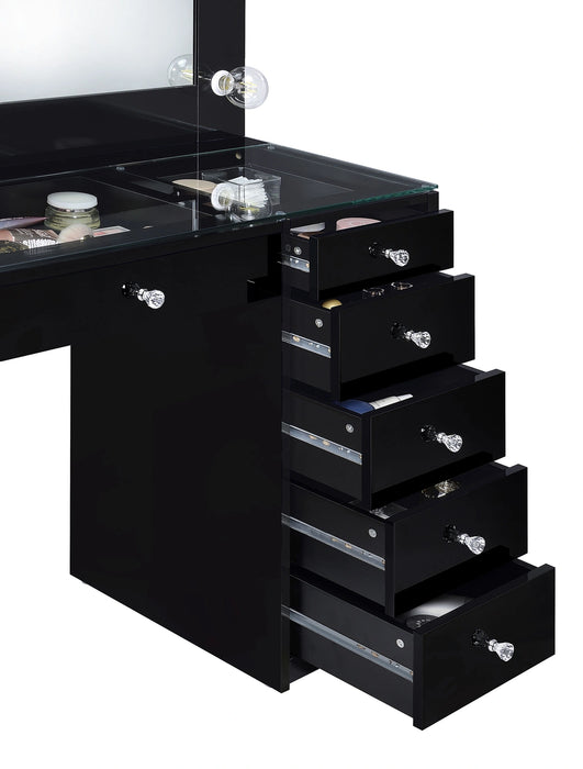 Acena Makeup Vanity Table with LED Mirror - Levi's Discount Furniture (Vineland, NJ)