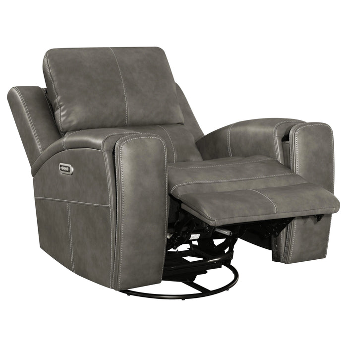 Brickston Triple Power Swivel Glider Recliner - Levi's Discount Furniture (Vineland, NJ)