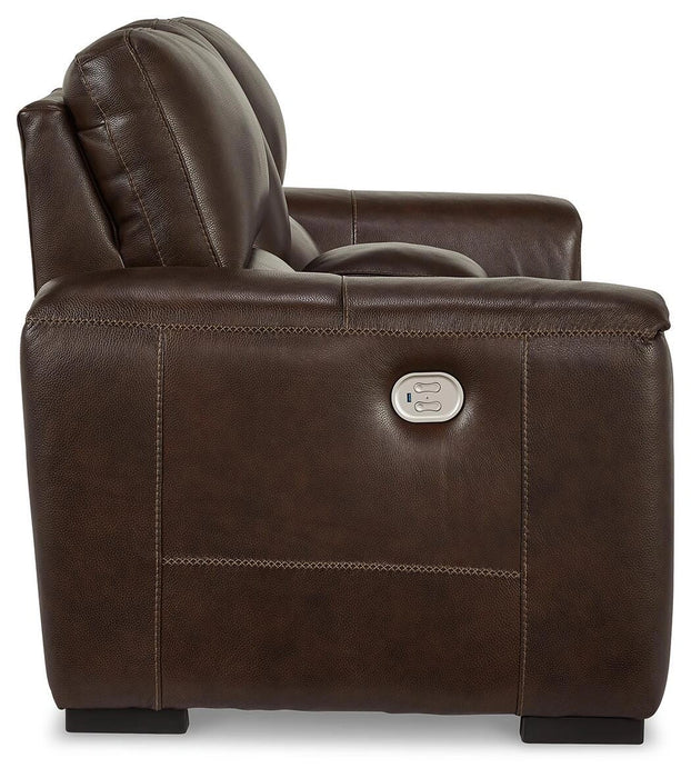 Alessandro Power Reclining Loveseat with Console - Levi's Discount Furniture (Vineland, NJ)