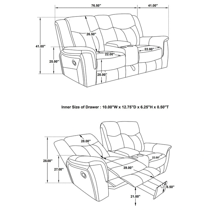 Conrad Reclining Glider Loveseat - Levi's Discount Furniture (Vineland, NJ)