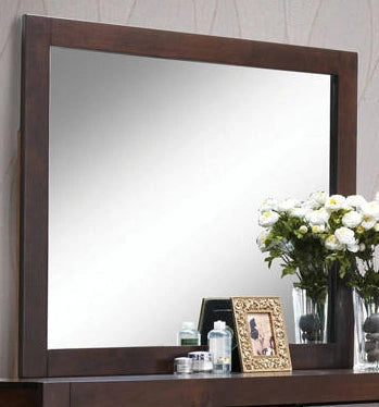 Acme Oberreit Mirror in Walnut 25794 - Levi's Discount Furniture (Vineland, NJ)