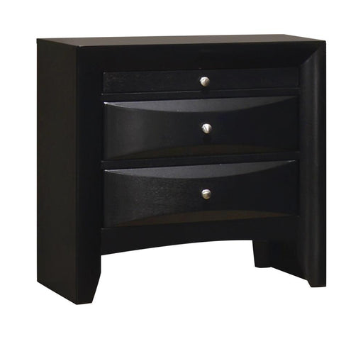 Briana Rectangular 2-drawer Nightstand Black image