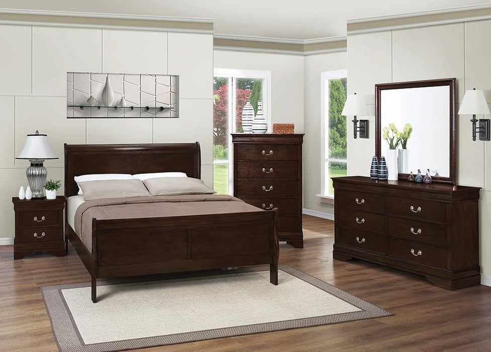 Louis Philippe 4 & 5 Piece Panel Bedroom Set with High Headboard E.king & Full - Levi's Discount Furniture (Vineland, NJ)