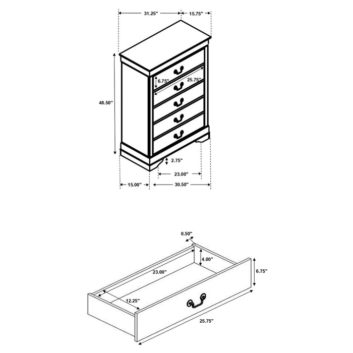 Louis Philippe Chest of Drawers - Levi's Discount Furniture (Vineland, NJ)