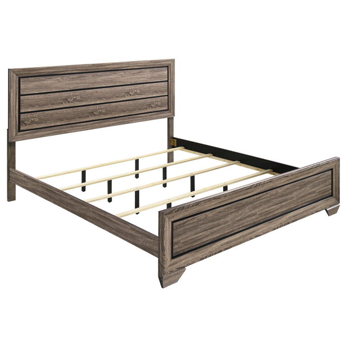 Kauffman California King, E.king, & Queen Panel Bed Washed Taupe - Levi's Discount Furniture (Vineland, NJ)
