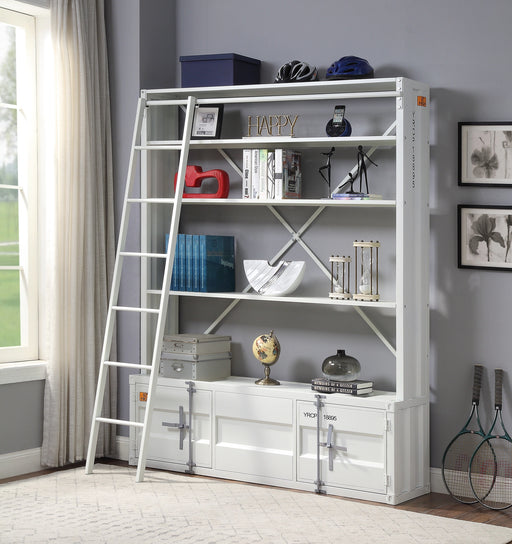 Cargo White Bookshelf & Ladder - Levi's Discount Furniture (Vineland, NJ)