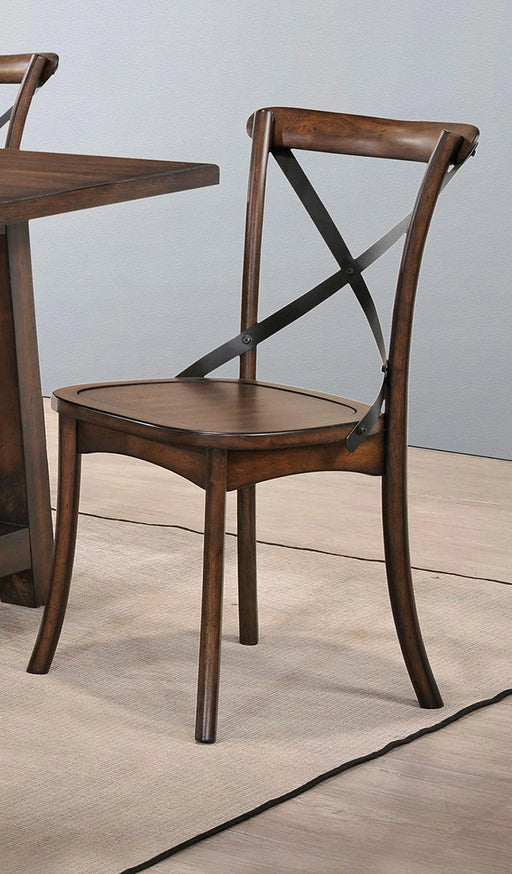Acme Furniture Kaelyn Side Chair in Dark Oak and Black (Set of 2) 73032 - Levi's Discount Furniture (Vineland, NJ)