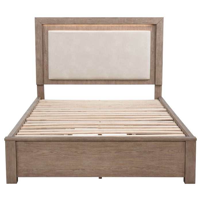 Kenora Panel Platform Storage Bed with LED Lighting - Levi's Discount Furniture (Vineland, NJ)