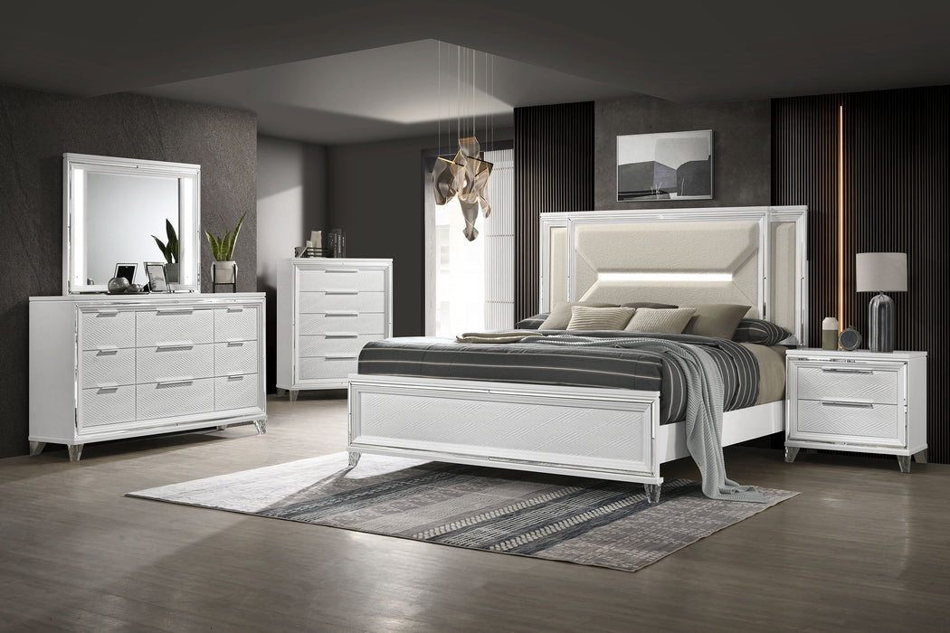 Marmore Panel Bed with LED Lighting - Levi's Discount Furniture (Vineland, NJ)