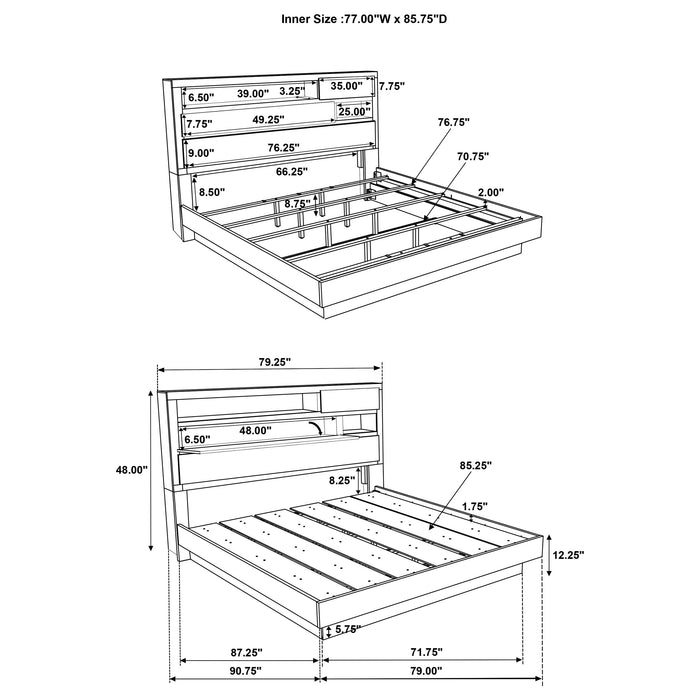 Fenwick Bookcase Platform Bed - Levi's Discount Furniture (Vineland, NJ)