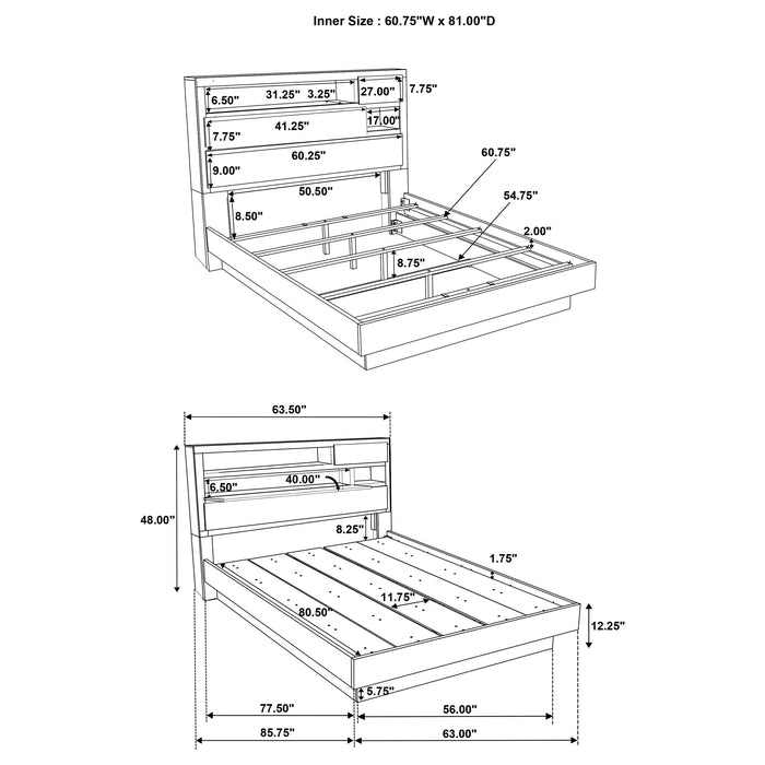 Fenwick Bookcase Platform Bed - Levi's Discount Furniture (Vineland, NJ)