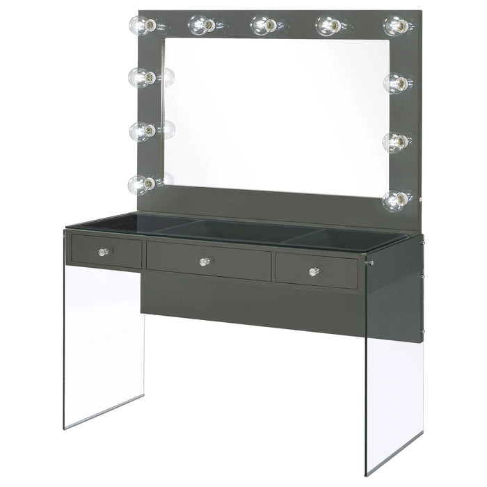 Afshan Makeup Vanity Table with LED Mirror - Levi's Discount Furniture (Vineland, NJ)