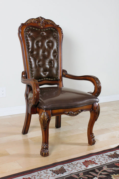 Dresden PU & Cherry Oak Office Chair - Levi's Discount Furniture (Vineland, NJ)