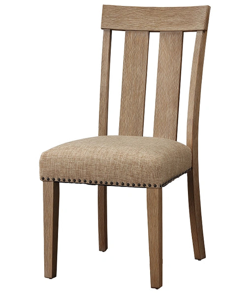 Nathaniel Fabric & Maple Side Chair , Slatted Back - Levi's Discount Furniture (Vineland, NJ)