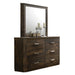 Elettra Rustic Walnut Mirror - Levi's Discount Furniture (Vineland, NJ)